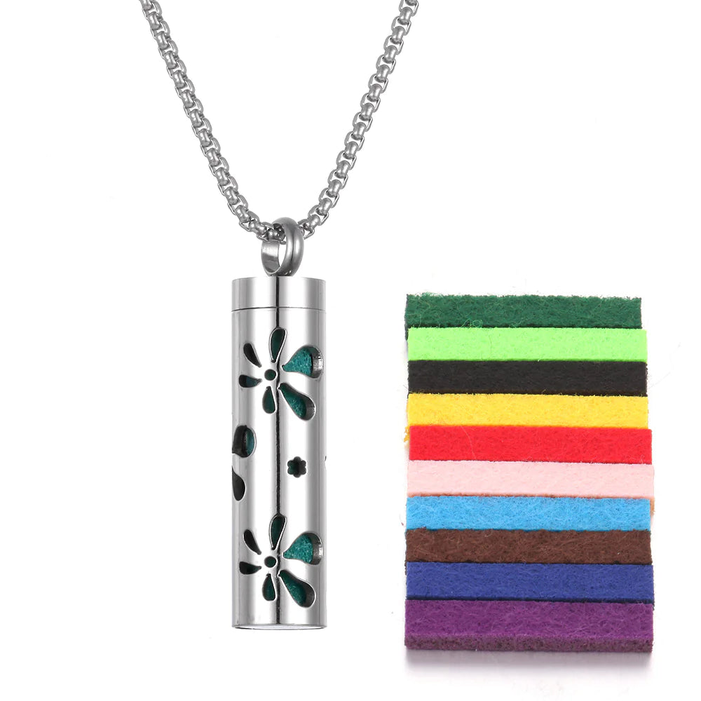 Aromatherapy Pendant Perfume Bottle Essential Oil Necklace Divine Serene Scents