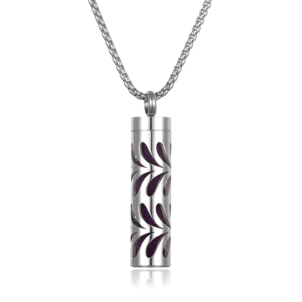 Aromatherapy Pendant Perfume Bottle Essential Oil Necklace Divine Serene Scents