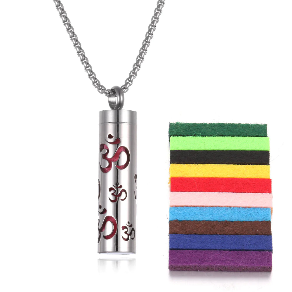 Aromatherapy Pendant Perfume Bottle Essential Oil Necklace Divine Serene Scents