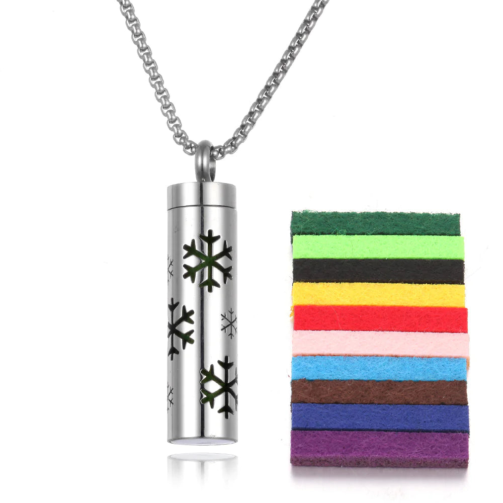 Aromatherapy Pendant Perfume Bottle Essential Oil Necklace Divine Serene Scents