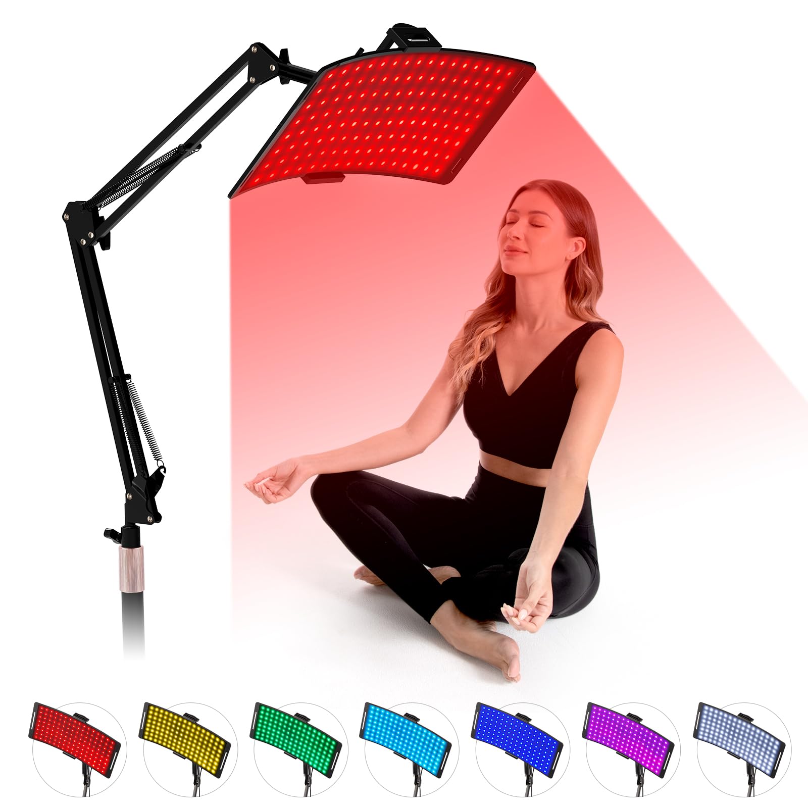 7 in 1 Portable Light Therapy for Face for Body Lamp with Stand 920nm Red Infrared Light Therapy Device LED Face Skin Body Skin Care at Home