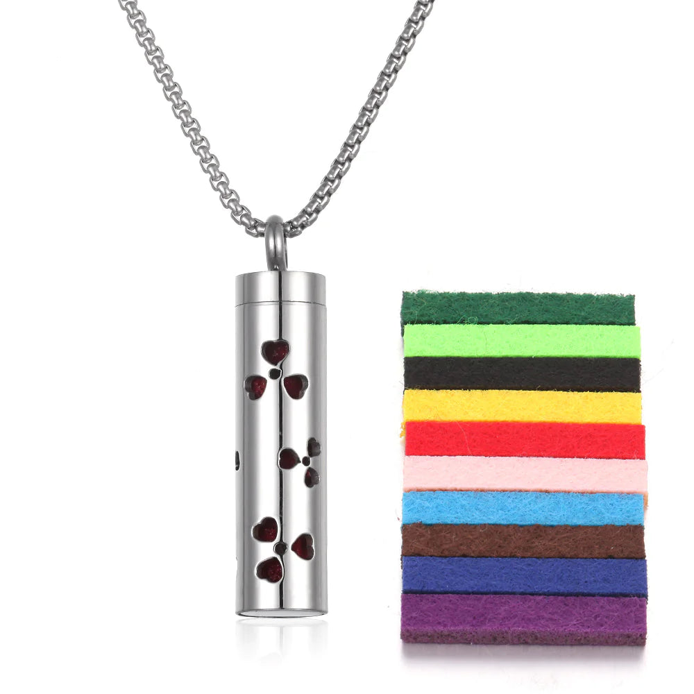 Aromatherapy Pendant Perfume Bottle Essential Oil Necklace Divine Serene Scents