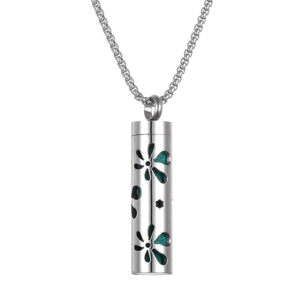 Aromatherapy Pendant Perfume Bottle Essential Oil Necklace Divine Serene Scents