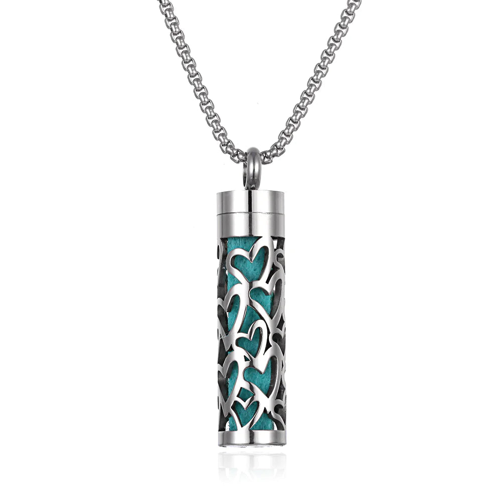 Aromatherapy Pendant Perfume Bottle Essential Oil Necklace Divine Serene Scents