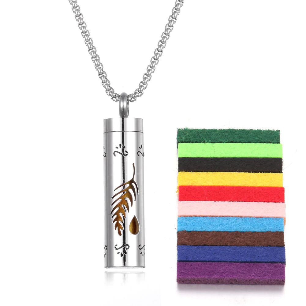 Aromatherapy Pendant Perfume Bottle Essential Oil Necklace Divine Serene Scents