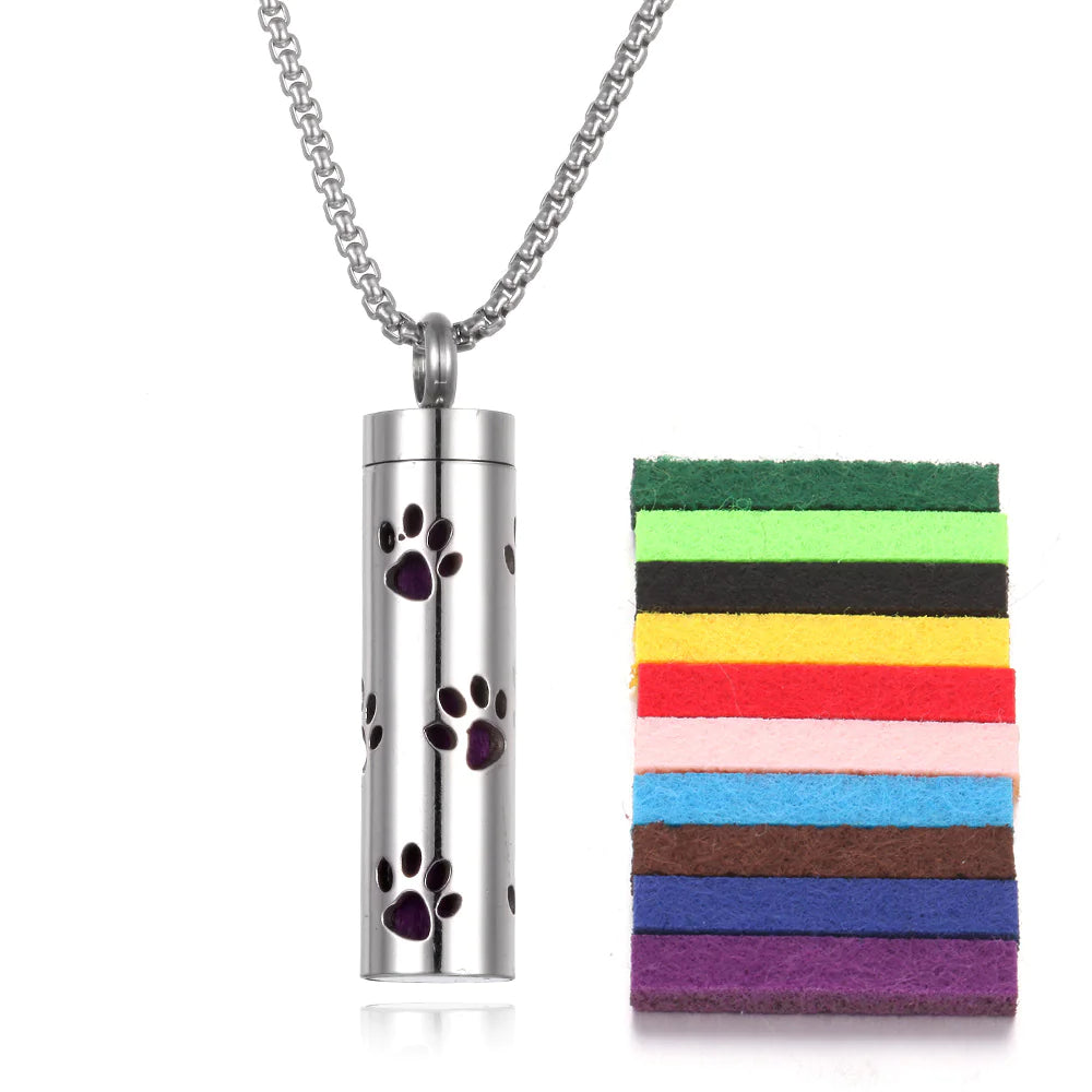 Aromatherapy Pendant Perfume Bottle Essential Oil Necklace Divine Serene Scents