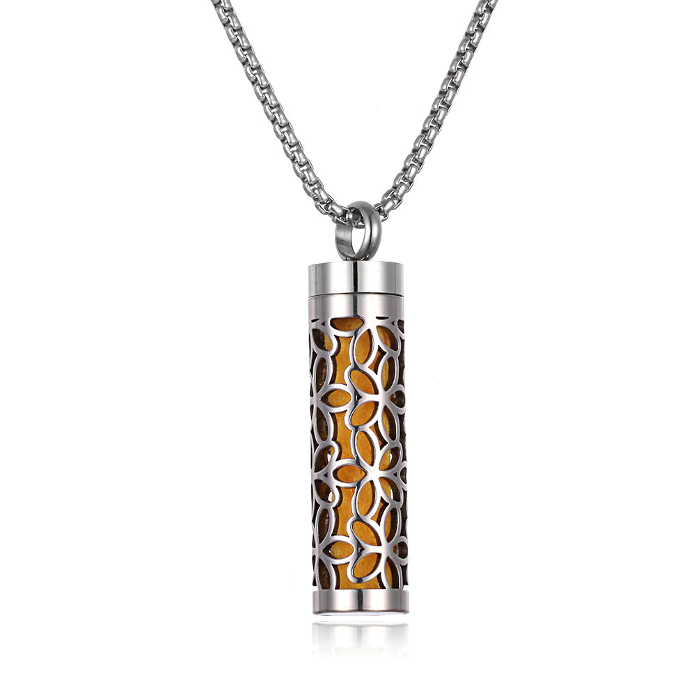 Aromatherapy Pendant Perfume Bottle Essential Oil Necklace Divine Serene Scents